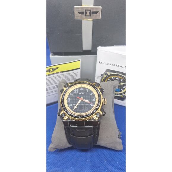 Invicta I by Invicta men's watch- 43.5mm, black(IBI70970-002)- new battery- read - Picture 1 of 6